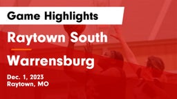 Raytown South  vs Warrensburg  Game Highlights - Dec. 1, 2023