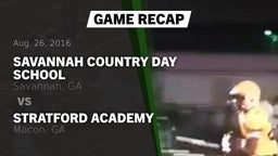 Recap: Savannah Country Day School vs. Stratford Academy  2016