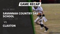 Recap: Savannah Country Day School vs. Claxton 2012