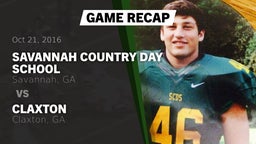 Recap: Savannah Country Day School vs. Claxton  2016