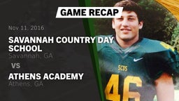 Recap: Savannah Country Day School vs. Athens Academy 2016