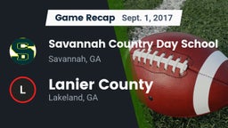 Recap: Savannah Country Day School vs. Lanier County  2017