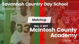 Matchup: Savannah Country Day vs. McIntosh County Academy  2017