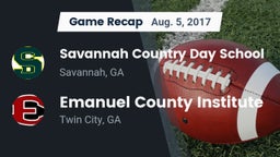 Recap: Savannah Country Day School vs. Emanuel County Institute  2017