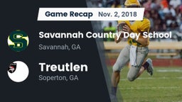 Recap: Savannah Country Day School vs. Treutlen  2018