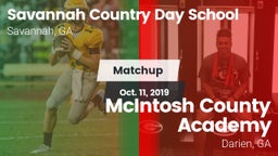 Matchup: Savannah Country Day vs. McIntosh County Academy  2019
