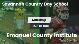 Matchup: Savannah Country Day vs. Emanuel County Institute  2020