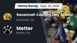 Recap: Savannah Country Day School vs. Metter  2020