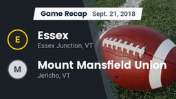 Recap: Essex  vs. Mount Mansfield Union  2018