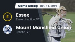 Recap: Essex  vs. Mount Mansfield Union  2019