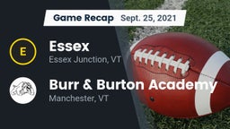 Recap: Essex  vs. Burr & Burton Academy  2021