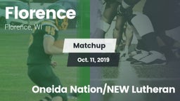 Matchup: Florence vs. Oneida Nation/NEW Lutheran 2019