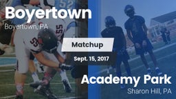 Matchup: Boyertown vs. Academy Park  2017