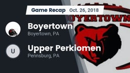 Recap: Boyertown  vs. Upper Perkiomen  2018