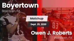 Matchup: Boyertown vs. Owen J. Roberts  2020