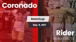 Matchup: Coronado vs. Rider  2017
