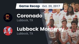Recap: Coronado  vs. Lubbock Monterey  2017