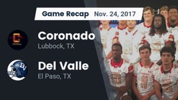 Recap: Coronado  vs. Del Valle  2017