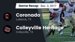 Recap: Coronado  vs. Colleyville Heritage  2017