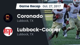 Recap: Coronado  vs. Lubbock-Cooper  2017