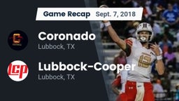 Recap: Coronado  vs. Lubbock-Cooper  2018