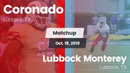 Matchup: Coronado vs. Lubbock Monterey  2019