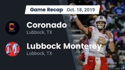 Recap: Coronado  vs. Lubbock Monterey  2019