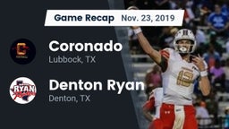 Recap: Coronado  vs. Denton Ryan  2019