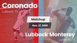 Matchup: Coronado vs. Lubbock Monterey  2020