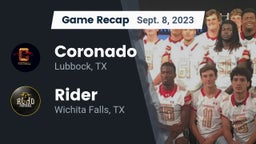 Recap: Coronado  vs. Rider  2023