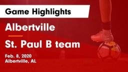 Albertville  vs St. Paul B team Game Highlights - Feb. 8, 2020