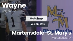 Matchup: Wayne vs. Martensdale-St. Mary's  2019