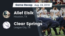 Recap: Alief Elsik  vs. Clear Springs  2018