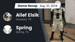 Recap: Alief Elsik  vs. Spring  2018