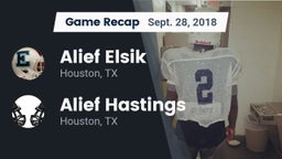 Recap: Alief Elsik  vs. Alief Hastings  2018