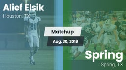 Matchup: Alief Elsik vs. Spring  2019