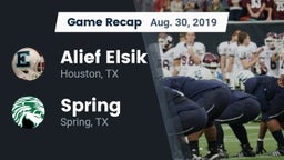Recap: Alief Elsik  vs. Spring  2019