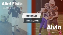 Matchup: Alief Elsik vs. Alvin  2020