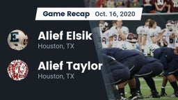 Recap: Alief Elsik  vs. Alief Taylor  2020