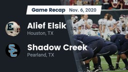 Recap: Alief Elsik  vs. Shadow Creek  2020