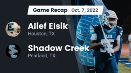 Recap: Alief Elsik  vs. Shadow Creek  2022