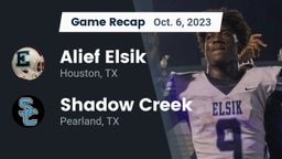 Recap: Alief Elsik  vs. Shadow Creek  2023
