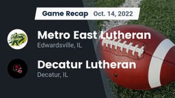 Recap: Metro East Lutheran  vs. Decatur Lutheran  2022