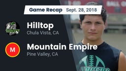 Recap: Hilltop  vs. Mountain Empire  2018