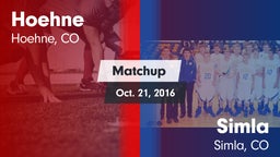Matchup: Hoehne vs. Simla  2016