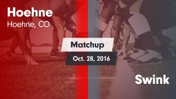 Matchup: Hoehne vs. Swink 2016