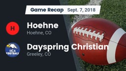 Recap: Hoehne  vs. Dayspring Christian  2018