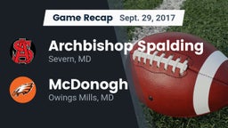 Recap: Archbishop Spalding  vs. McDonogh  2017