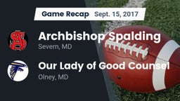 Recap: Archbishop Spalding  vs. Our Lady of Good Counsel  2017