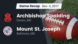 Recap: Archbishop Spalding  vs. Mount St. Joseph  2017